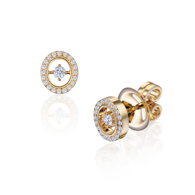 E01-TC-000-1 Серьги (585) (2 Бр Кр-57 0,114Ct 3/5 ,40 Бр Кр-57 0,151Ct 3/5) ШК: 2000000004945